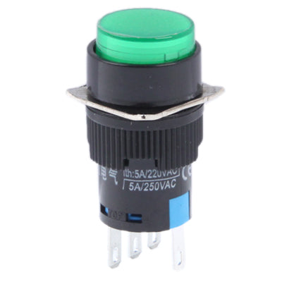 Interruttore / indicatore a pulsante rotondo fai-da-te per auto, Red Indicator, Green Indicator