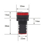 Lampada spia LED verde 22mm 220V AD16-22D/S