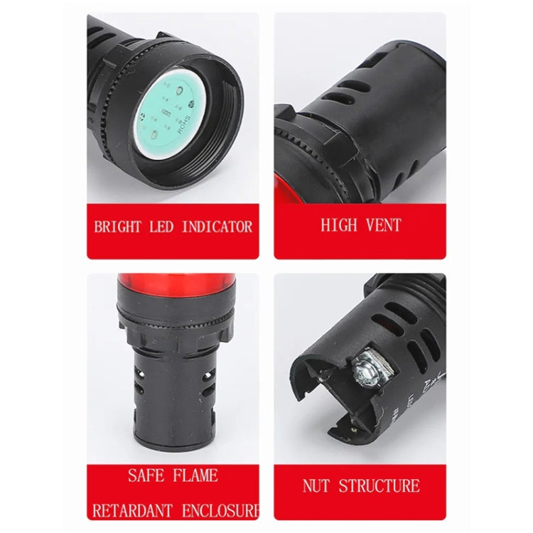 Lampada spia LED verde 22mm 220V AD16-22D/S