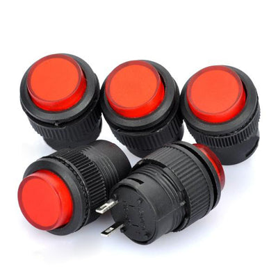 Interruttore a pulsante a 2 pin da 16 mm R16-503 non bloccato (5 pezzi in una confezione, il prezzo è per 5 pezzi), 16mm 2-Pin