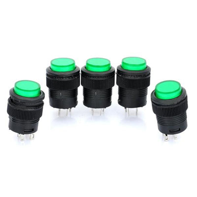 Interruttore a pulsante autobloccante R16-503 da 16 mm a 4 pin con indicatore (5 pezzi in una confezione, il prezzo è per 5 pezzi), 16mm Self-Locking