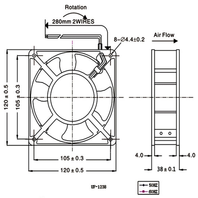 Ventola di raffreddamento senza spazzole 2123HSL 220 V