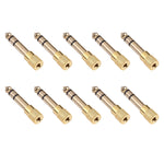 Adattatori jack audio 6,35 mm maschio a 3,5 mm femmina 10 pezzi