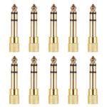 Adattatori jack audio 6,35 mm maschio a 3,5 mm femmina 10 pezzi