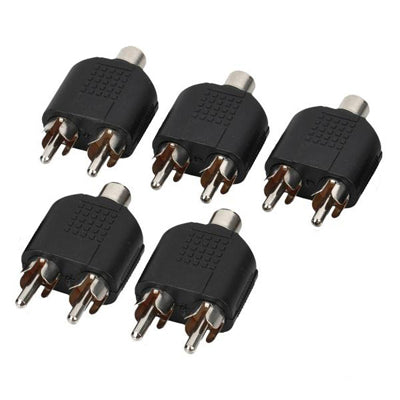 Splitter RCA femmina a doppio maschio (100 pezzi in una confezione, il prezzo è per 100 pezzi), 2 RCA Male to 3.5mm (100 Pcs)