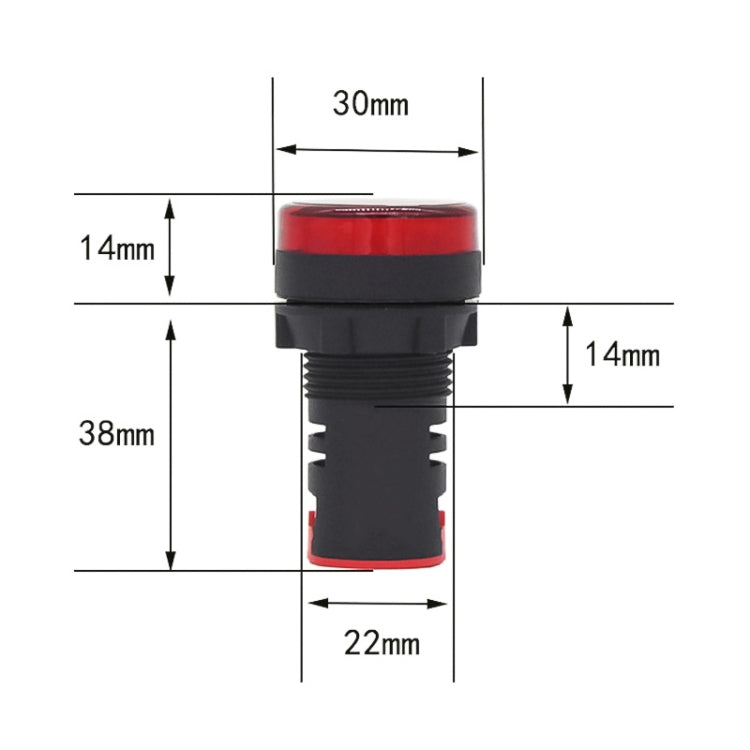 Lampada spia LED 12V AD16-22D 22mm IP65