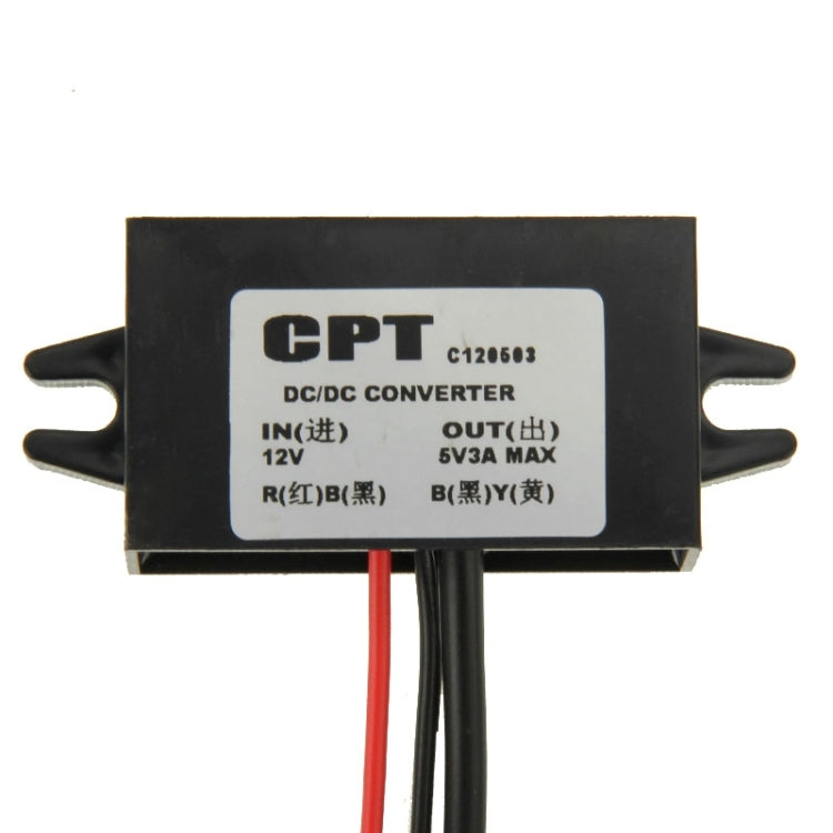 Convertitore DC-DC con modulo step down adattatore per caricabatteria da auto USB da 12 V a 5 V per registratore GPS/veicolo, Car Power Charger Adapter