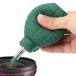 Sfera pulisci polvere in gomma per granate per filtro obiettivo fotocamera, CD, computer, apparecchiature audiovisive, PDA, occhiali e LCD, Grenade Rubber Ball