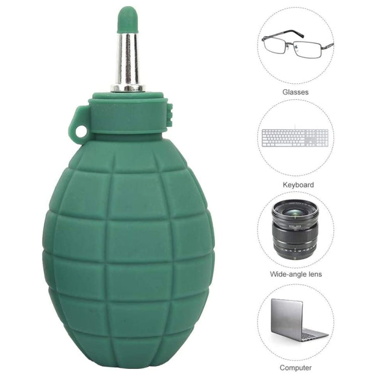 Sfera pulisci polvere in gomma per granate per filtro obiettivo fotocamera, CD, computer, apparecchiature audiovisive, PDA, occhiali e LCD, Grenade Rubber Ball