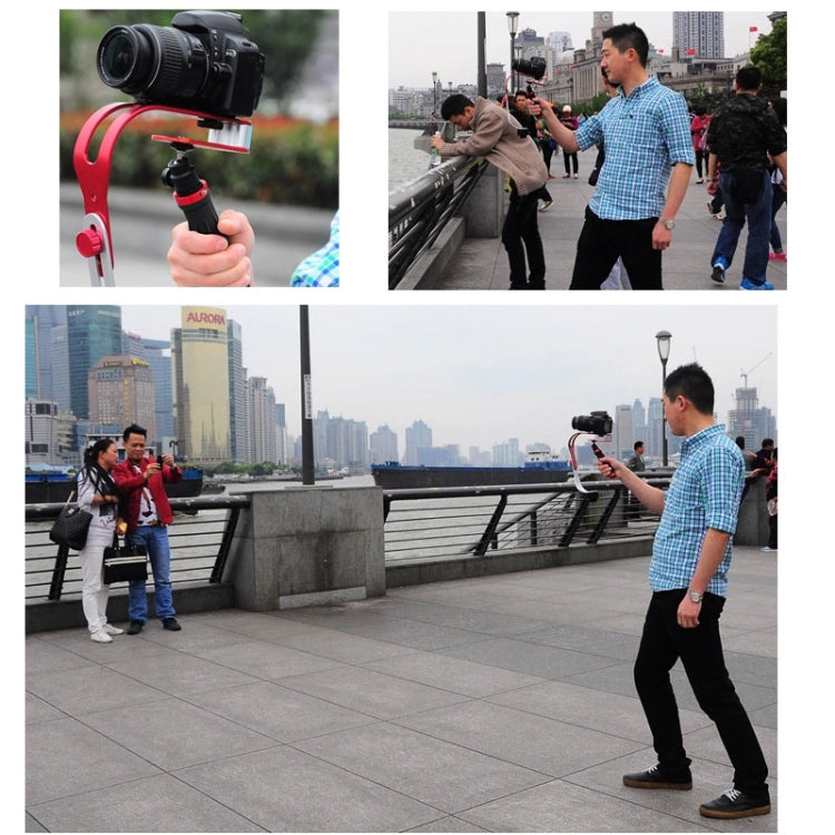 Stabilizzatore video portatile DEBO per videocamera DSLR, UF-007, UF-007(Black), UF-007(Red)