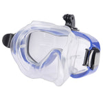 Maschera subacquea in silicone con supporto videocamera