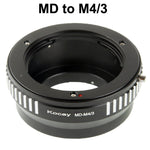 Anello gradino per montaggio obiettivo MD su obiettivo M4/3, For Olympus M4/3 (Black)