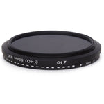 Filtro variabile regolabile con fader ND da 58 mm, densità neutra, filtro da ND 2 a ND 400, 58mm