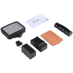 LED-5009 Luce video a 120 LED con fogli morbidi e filtri gialli e batteria agli ioni di litio Sony NP-F770/750 da 7,4 V 4400 mAh per fotocamera/videocamera, 120 LED with NP-F770