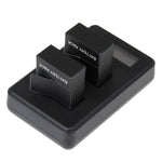 Caricabatterie doppio per schermo LCD GP158-B per GoPro HERO3+ /3 (AHDBT-301, AHDBT-302), visualizza la capacità di ricarica, For GoPro HERO3+ /3
