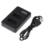 Caricabatterie doppio per schermo LCD GP158-B per GoPro HERO3+ /3 (AHDBT-301, AHDBT-302), visualizza la capacità di ricarica, For GoPro HERO3+ /3