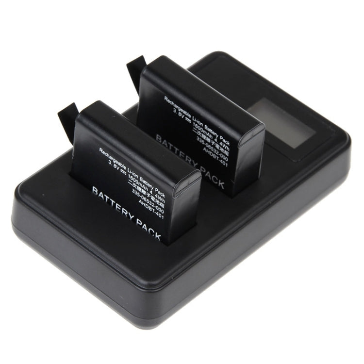Caricabatterie doppio LCD per GoPro HERO4