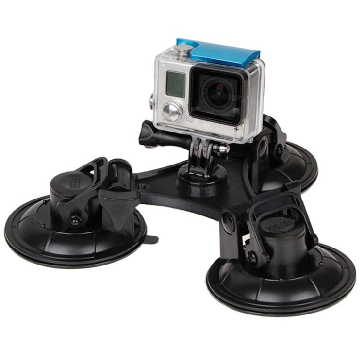 Supporto a ventosa triangolare per action cam GoPro e DJI