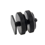 Adattatore a vite rinforzato in lega di alluminio da 1/4 di pollice con slitta calda con doppio dado per fotocamere DSLR, GoPro HERO9 Black /HERO8 Black /7 /6/ 5 /5 Session /4 /3+ /3 /2 /1