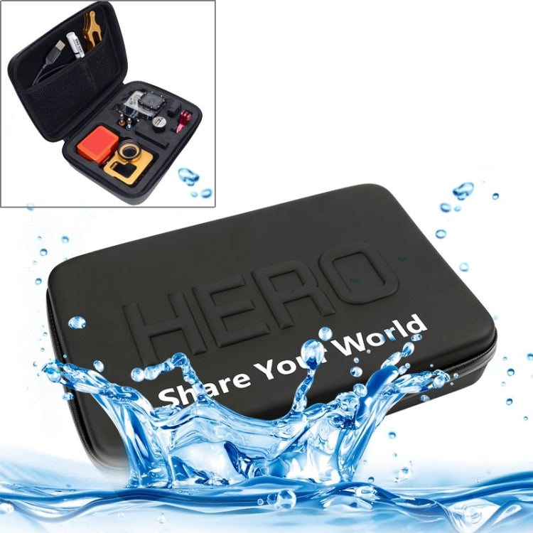 Custodia da viaggio portatile impermeabile antiurto per GoPro Hero11 Black / HERO10 Black / HERO9 Black / HERO8 Black / HERO7 /6 /5 /5 Session /4 Session /4 /3+ /3 /2 /1, DJI Osmo Action e altri accessori per action cam, Dimensioni: 22 cm x 16 cm x 7 c...