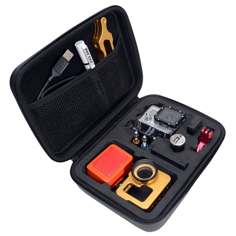 Custodia da viaggio portatile impermeabile antiurto per GoPro Hero11 Black / HERO10 Black / HERO9 Black / HERO8 Black / HERO7 /6 /5 /5 Session /4 Session /4 /3+ /3 /2 /1, DJI Osmo Action e altri accessori per action cam, Dimensioni: 22 cm x 16 cm x 7 c...