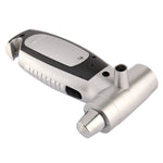Strumento di utilità di emergenza 4 in 1 (manometro digitale per pneumatici + torcia elettrica + martello di emergenza + taglierino per cintura di sicurezza di emergenza)., 4 in 1