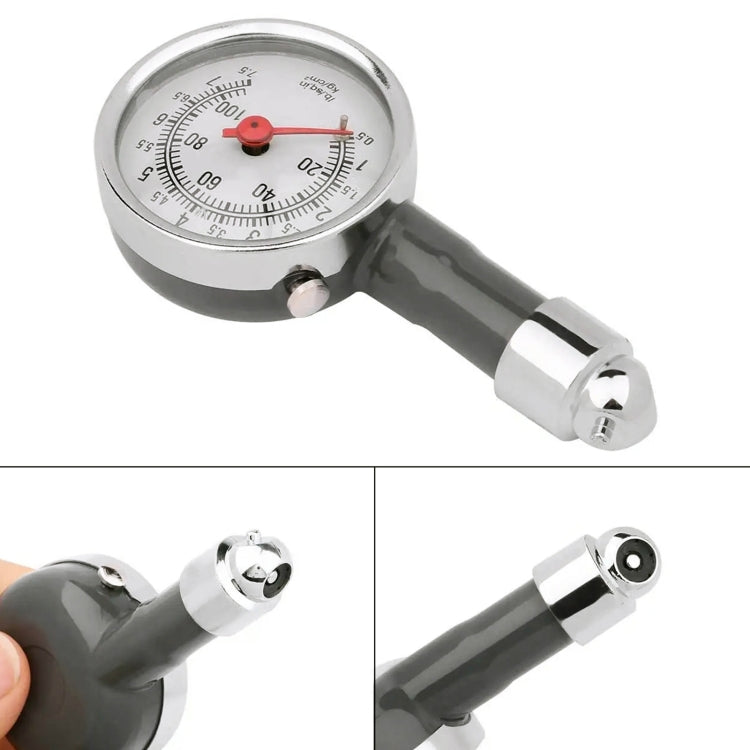 Manometro per pneumatici per auto e biciclette, intervallo di pressione: 0-60 PSI, Range: 0-60PSI