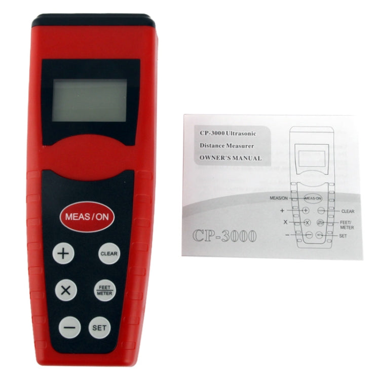 Misuratore distanza ultrasuoni con puntatore laser 0,5-18 m
