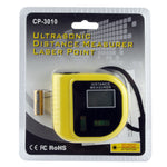 Misuratore distanza ad ultrasuoni con puntatore laser 0,5-18 m
