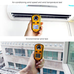 Anemometro digitale GM8908 per velocità e temperatura vento