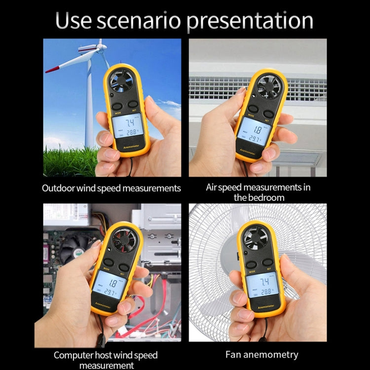 Anemometro digitale AR-816 con termometro portatile