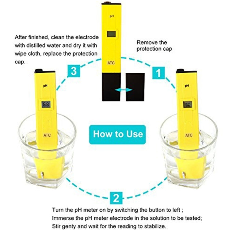 PHmetro tascabile con ATC, ATC PH Meter