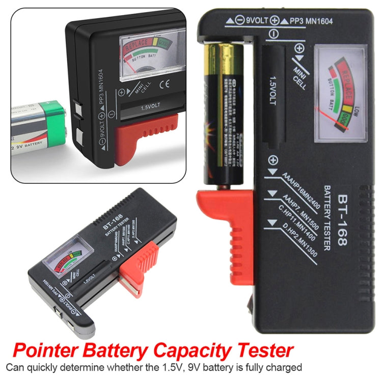 Tester universale per batterie da 1,5 V AAA, AA e 9 V 6F22