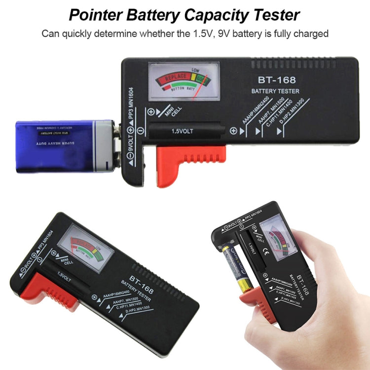 Tester universale per batterie 1,5V AAA AA e 9V 6F22
