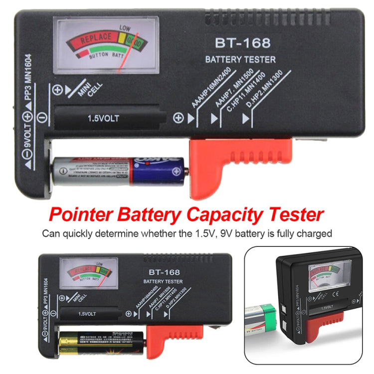 Tester universale per batterie da 1,5 V AAA, AA e 9 V 6F22