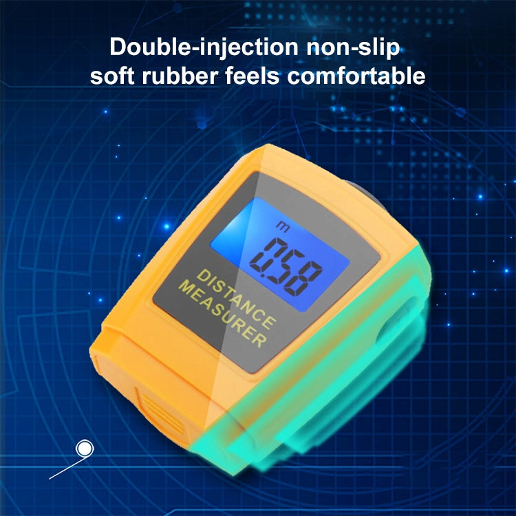 Mini misuratore di distanza ad ultrasuoni con puntatore laser, Orange