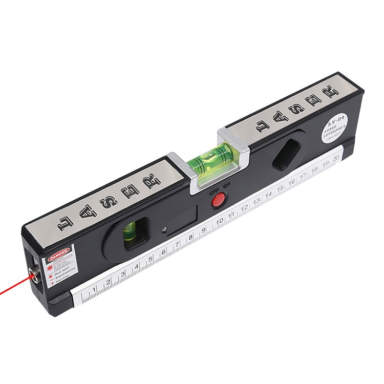 Livella laser con metro a nastro Pro 4 (100 cm) / Livella a bolle con luce LED, LV-04