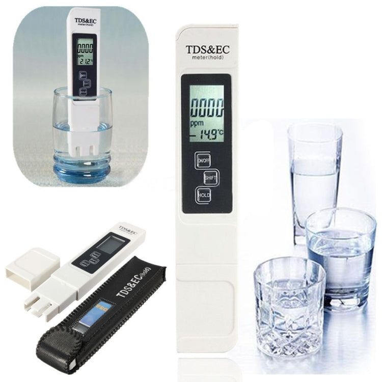 Monitor LCD digitale multifunzione Strumento di test per la misurazione dell'acqua TDS e contatore EC, Digital