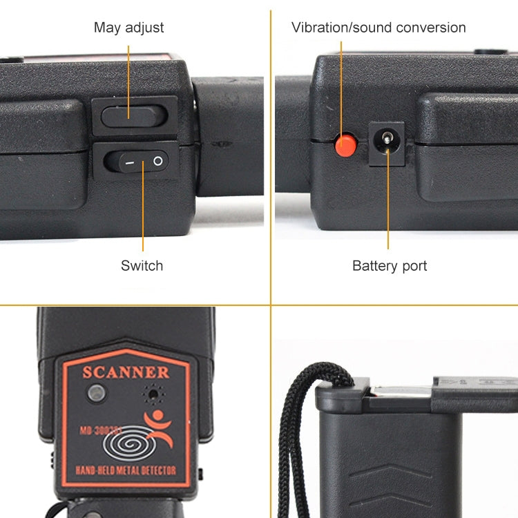 Metal detector portatile MD-3003B1 con bacchetta 45cm