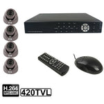 Kit videoregistratore digitale 4 canali 1/3 Sharp CCD 420TVL