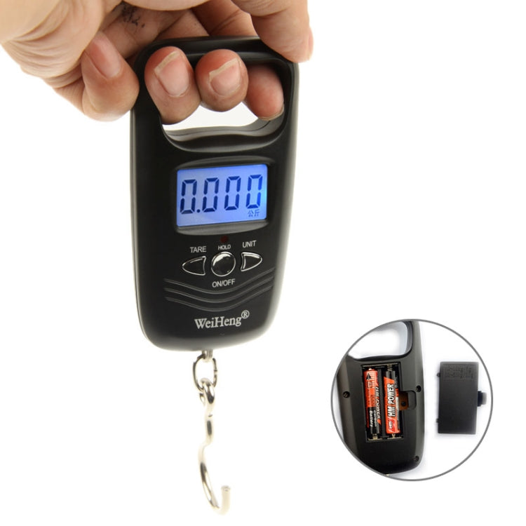 Bilancia elettronica con gancio per bagagli da viaggio LCD da 50 kg x 10 g (WH-A17), WH-A17