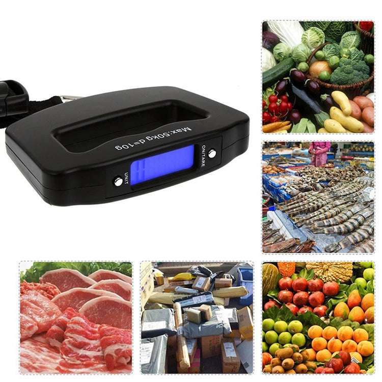 Bilancia elettronica per bagagli da viaggio da 50 kg, 50kg