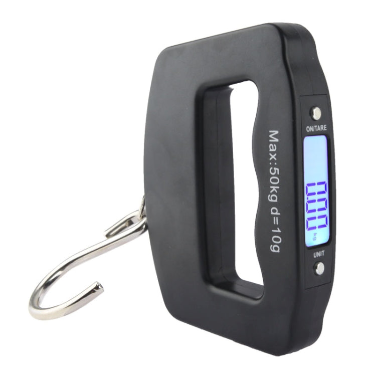 Bilancia elettronica con gancio per bagagli da viaggio LCD da 50 kg x 10 g, 50kgx10g