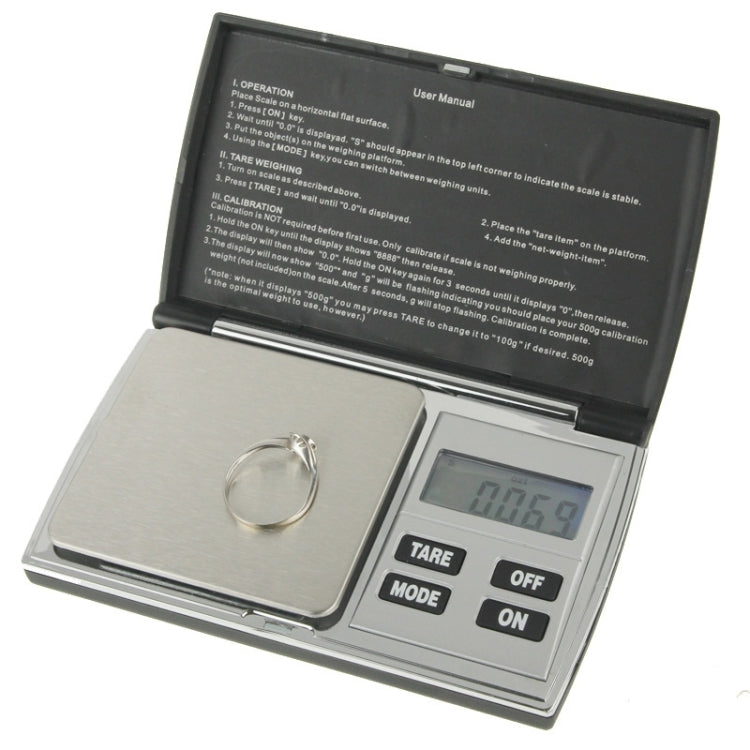 Bilancia digitale apribile 100g precisione 0,01g LCD