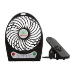 Ventilatore portatile ricaricabile USB 4,3 pollici con clip