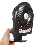 Ventilatore portatile ricaricabile USB 4,3 pollici con clip