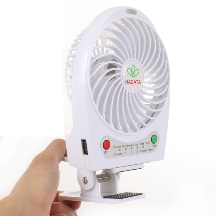 Ventilatore portatile ricaricabile USB 4,3 pollici con clip