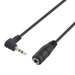 Cavo adattatore convertitore audio stereo femmina da gomito maschio da 2,5 mm a femmina da 3,5 mm, 2.5 Male to 3.5 Female(Black)