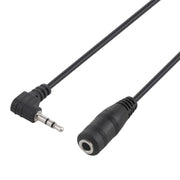 Cavo adattatore convertitore audio stereo femmina da gomito maschio da 2,5 mm a femmina da 3,5 mm, 2.5 Male to 3.5 Female(Black)