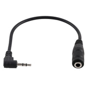 Cavo adattatore convertitore audio stereo femmina da gomito maschio da 2,5 mm a femmina da 3,5 mm, 2.5 Male to 3.5 Female(Black)